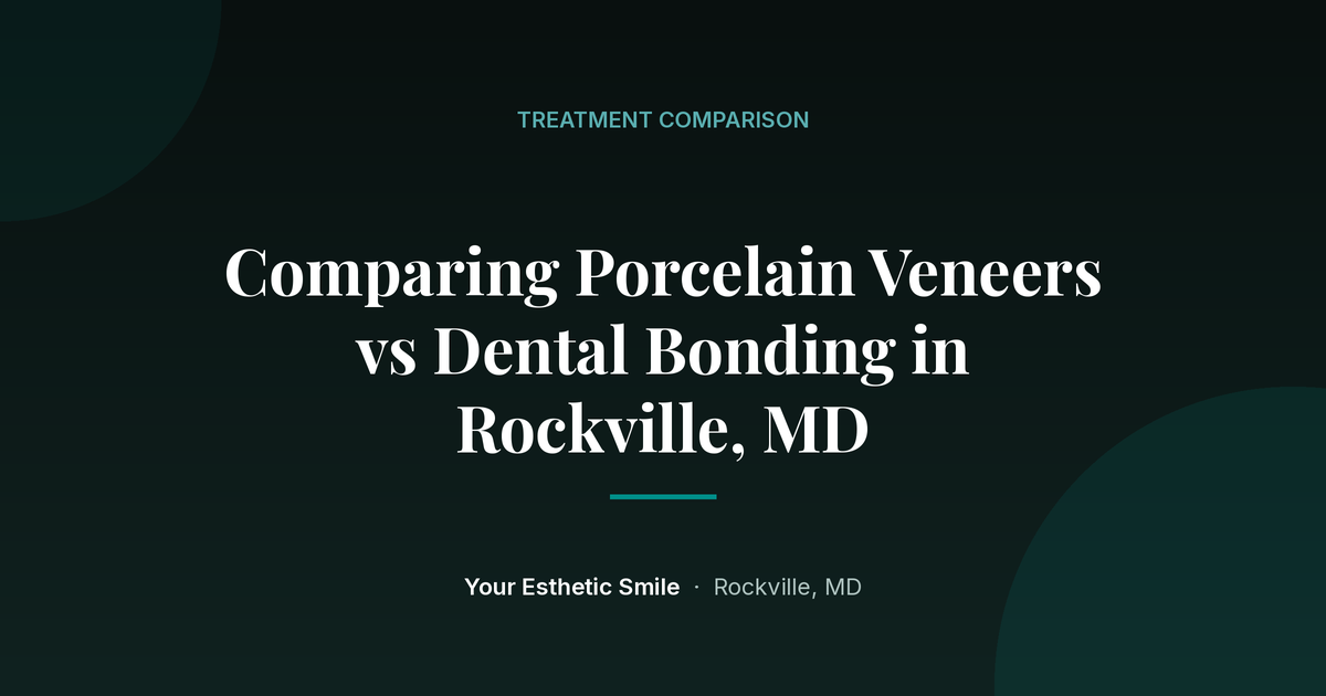 Comparing Porcelain Veneers vs Dental Bonding in Rockville, MD